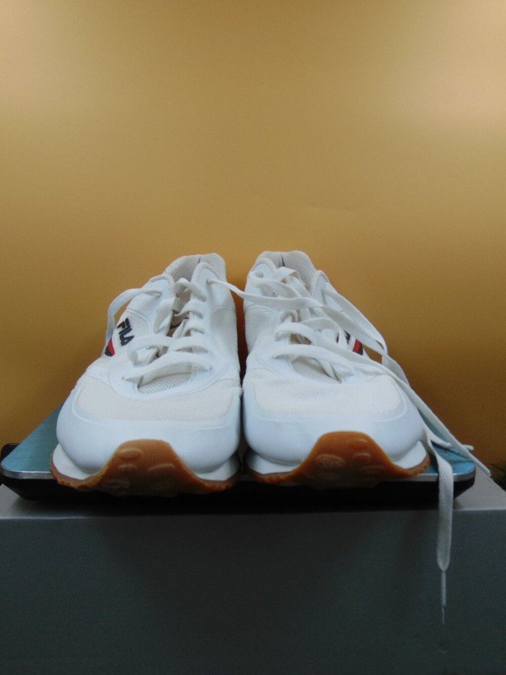 Fila Renno Mens Size 14 White Red Navy Gum Sole Sneakers 1cm00221-125